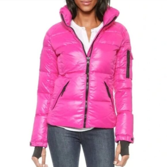 SAM New York Magenta Pink Iconic Freestyle 80%Goose Down Winter Puffer Jacket ~S - Picture 16 of 16